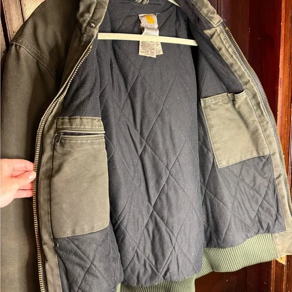 Carhartt Olive Green Hooded Jacket - Picture 4 of 6